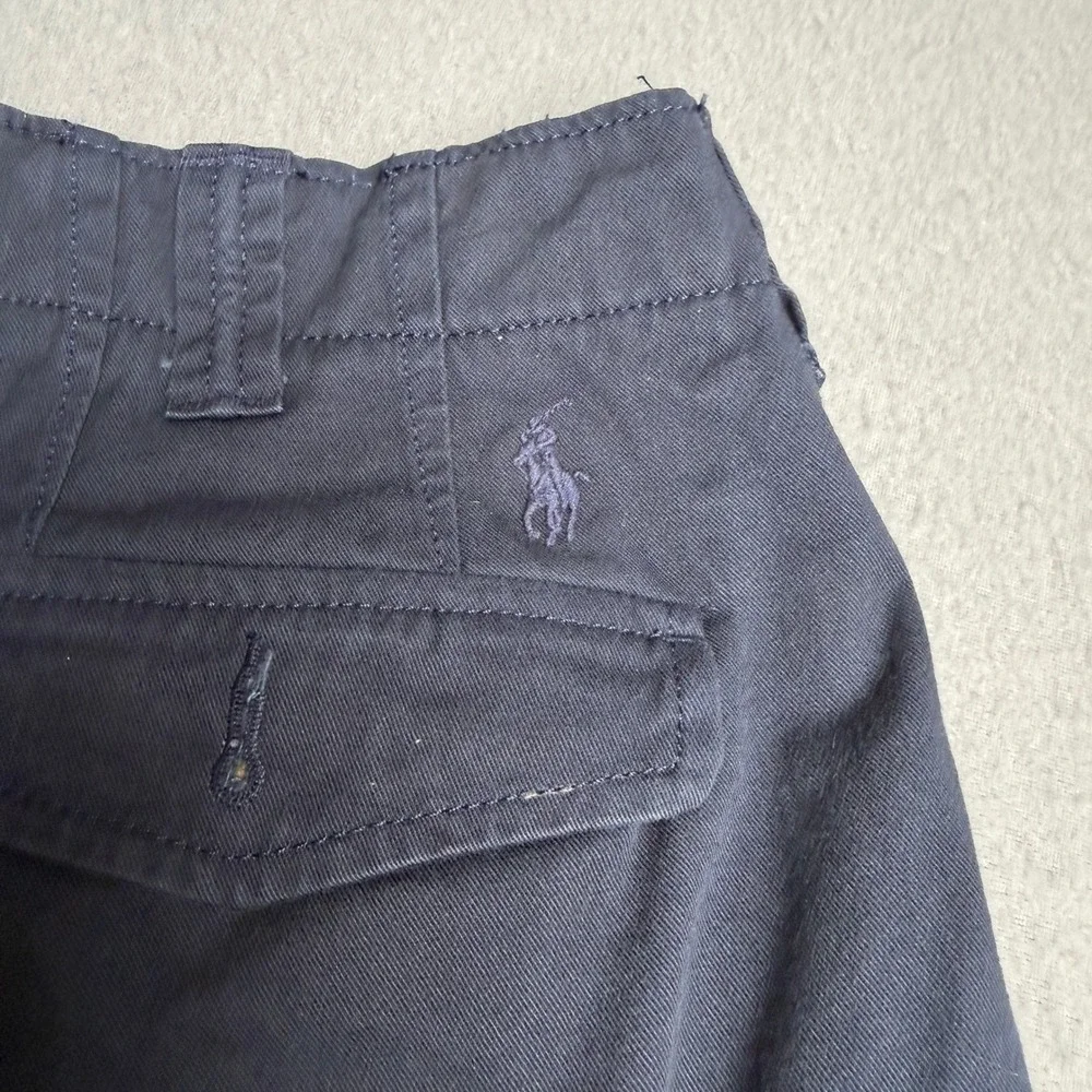 Polo Ralph Lauren Mens Navy Blue Cotton Twill Cargo Shorts Multi Pocket 38
